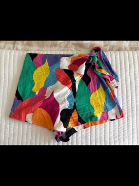 a new day Multicolor Abstract Wave Print Women's skort